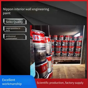 Nippon High-quality and Environmentally-friendly Interior Wall Paint, White, 25kg, Adjustable for Dark Colors, Coating for Interior Wall and Ceiling Decoration in Engineering Projects thumbnail-1