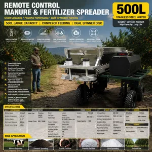 Remote Control Organic Waste Spreader Machine With Dual Spinner Disc for Farm Fertilizer Application thumbnail-1