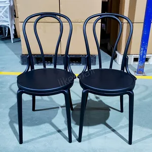 Modern Plastic Durable Dining Chair 3-Year Warranty-Single Seat for Cafe Restaurant Wedding Banquet Hotel Lounge Outdoor Use thumbnail-1