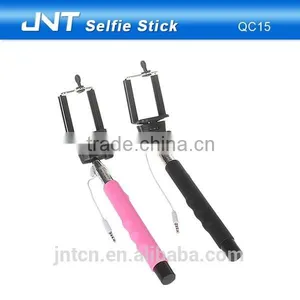 Silicon Selfie Stick Monopod With Silicon Handle,selfie Stick With Cable QC15 thumbnail-1
