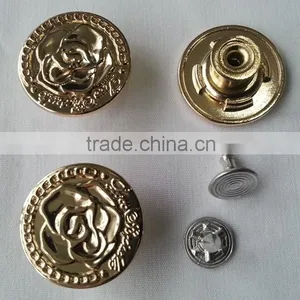 Ligh Gold High Gloss Zinc Alloy Removeable Jeans Tack Button -- JB1412009 thumbnail-2