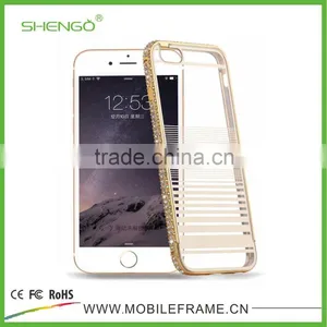 2015 New Design Pc Cover Phone Case With Diamond Metal Bumper thumbnail-5