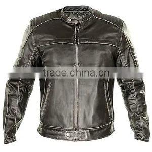 Eyebrow Style Design Motorcycle Men Leather Custom Man Jackets thumbnail-1