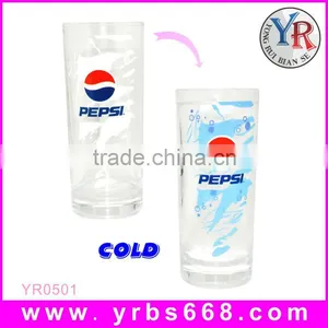280 ml OEM Color Changing Cola Glass Cup Provide Logo Design thumbnail-3