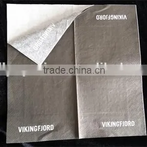 20 Plain Solid Colors 2ply Luncheon Dinner Napkins Paper Logo Printed by Customers Black thumbnail-6
