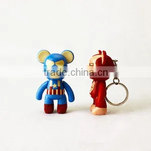 Creative Gloomy Bear LED Light Flash Keychain With Sound Quality Choice thumbnail-4