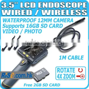 3.5" LCD Wireless Zoom Rotate Inspection Camera Borescope Endoscope thumbnail-1