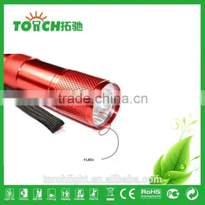 Hot Mini Cheap Aluminum 9 LED Flashlight for Promotion Gift LED Flashlight thumbnail-2