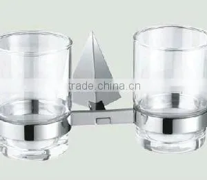 Double Tumbler Holder With Glass Cup thumbnail-1