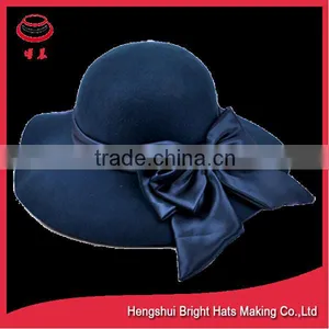 Flower and Bowknot Accessory Type and 100% Wool Material Wool Hat thumbnail-3