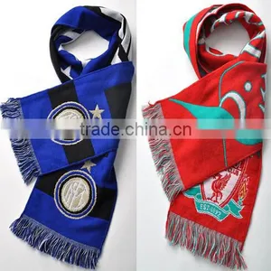 Customized 135*20cm Acrylic Knitting Fan Scarf thumbnail-3