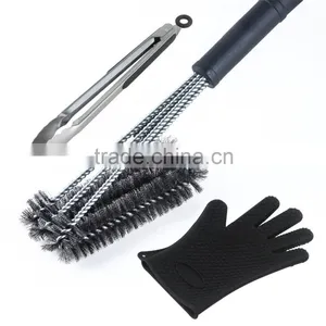 Smoking Grilling Silicone BBQ Gloves /Grill Mat/Meat Claws BBQ Grill Tools Set thumbnail-5