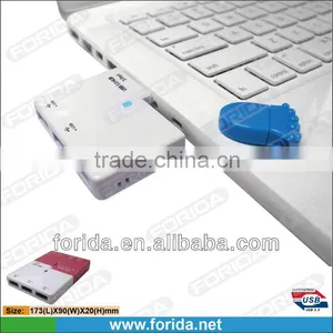 3 Ports Hub & 4 Slots Card Reader(SD/MS/M2/TF) Usb Combo thumbnail-1
