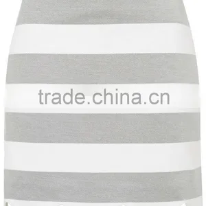 Striped Scallop Hem Tight Mini Skirt thumbnail-1