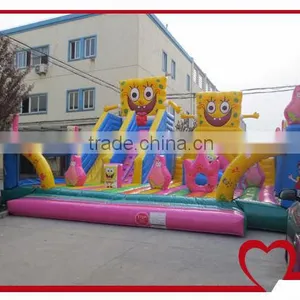 Giant Inflatable Sponge Bob Playground for Kids thumbnail-1