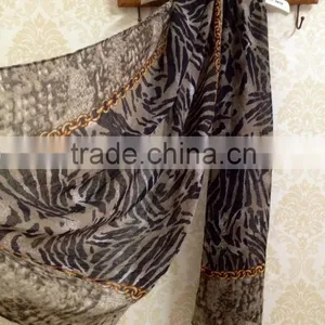 2015 New Design Printed Polyester Scarf Shawl of Animal Pattern thumbnail-1