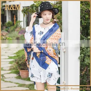 Tassels Design Digital Print Polyester Scarf China Wholesale thumbnail-3