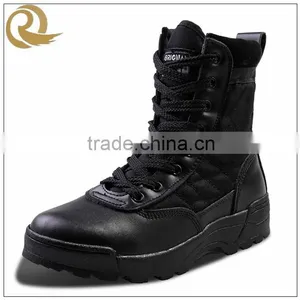 Leather Fashion Army Man Police Combat Black Tactical Boots thumbnail-2
