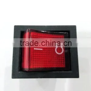 Standard Grounding Red Lamp Rocker Switch 4 Pin KCD-4 Switch thumbnail-2