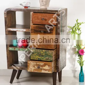 INDIAN RECYCLE WOOD DRAWERS CHEST , FOR HOME FURNTIURE thumbnail-2