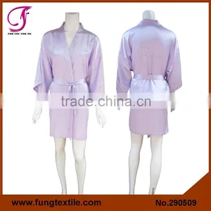 290509 Women Short Satin Bathrobe thumbnail-1