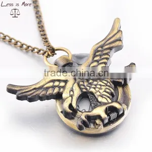 China Factory Sale Latest Antique Gold Pocket Watch Necklace thumbnail-2