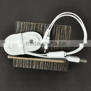 For Iphone 5/5s 6 Plus Samsung S5 S6 Flat Noodle 2 in 1 Data Sync Charging USB Cable thumbnail-5