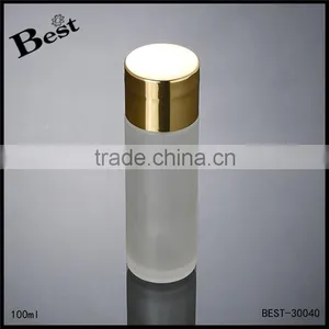 China Supplier 100ml Frosted Glass Bottle Pump Glass Bottle for Cosmetic Supplier's Choice thumbnail-3