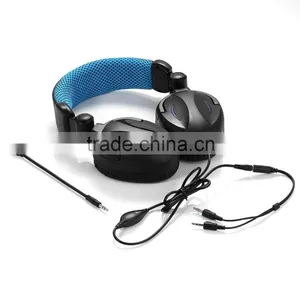 Big Stereo Headphone Gaming Headset for PC PS4 Xbox One, Tablet Foldable Headphone With Detachable Mic thumbnail-1