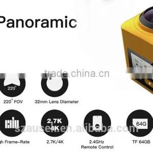 360 Degree Action Camera 360 VR VR Mode Waterproof 30M Sport Action Camera High Resolution Mini DV Cam 2016 New Supplier's Choice thumbnail-4