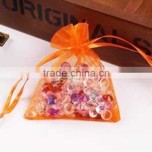7x9cm Wholesale Drawable Red Small Organza Bags Favor Christmas Gift Wedding Organza Bag thumbnail-3
