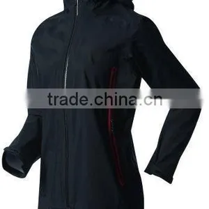 Black Bonded With Fleece Ladies Softshell Jacket for Sports thumbnail-1