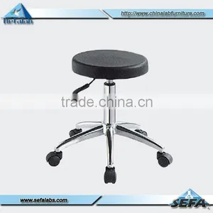 Adjustable Stool With Wheels Metal Industrial Adjustable Stools Adjustable Height Lab Stool thumbnail-3