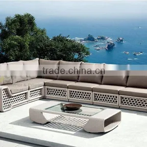 Evergreen Wicker Furniture - Outdoor Modular Wicker Sofa thumbnail-1