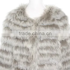 Luxury Natural Raccoon Fur 100% Real Fur Coat For Fashion Girls Lady Winter KZ14134 thumbnail-4