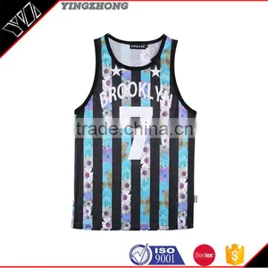 Fashion Custom Printing Wholesale Cotton Gym Men Tank Tops Singlet thumbnail-1