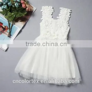 2016 Boutique Girls Clothing Sleeveless Lace Tulle Princess Dress thumbnail-2
