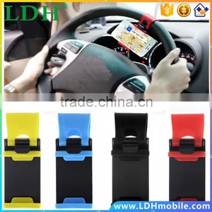 Universal Car Steering Wheel Phone Socket Holder Navigate Case Cover For IPhone 5 6 6S Plus For Samsung Galaxy S7 S6 Xiaomi Mi5 thumbnail-1