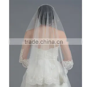 Hot Selling One Layer Lace Bridal Veils thumbnail-2