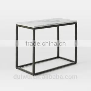 Foshan Shunde Factory Home Metal Furniture Small Marble Beside Table thumbnail-3