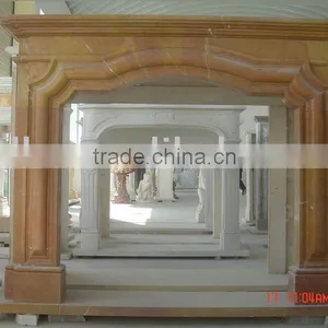 Orange Red Carving Fireplace thumbnail-1