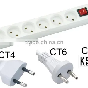 6 Way Holland Power Extension Socket 6 Outlets Switch On/off thumbnail-1