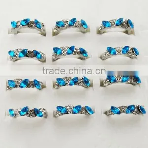 2015 Fashion Gold Plated Ring , Engagement Blue Stone Ring thumbnail-5
