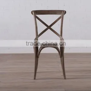 Best Sell Cheap Wooden Cane Cross Back Dining Chair Home Furniture thumbnail-1