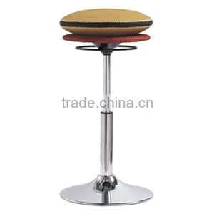 New Fabric Seat Cushion Smart Bar Chair, Swivel Chair, Swivel Office Chair no Wheels thumbnail-1