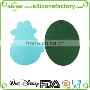 Christmas Decoration Silicone Mat Wholesale Christmas Tree Shaped Silicone Pot Mat thumbnail-5
