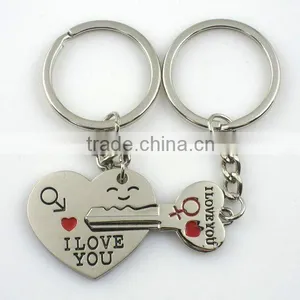 Wholesale Stylish New Designs Fashion Keychain 2014 Hot Sale Lover Couple Keychain thumbnail-2