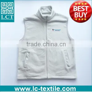 Best Buy Custom Embroidery Good Thickness Promotional Polar Fleece Vest With Two Pockets thumbnail-1