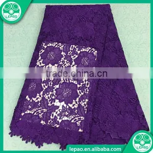 African White Swiss Cotton Voile Lace Nigeria Big Heavy Lace With Rhinestones for Girl Party Cloth thumbnail-1