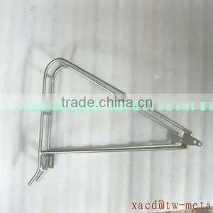 Ultra Light Weight Titanium Bicycle Rear Panier Rack With Handing Brush Finished Capacity 25kg Minimalist Design Rear Rack thumbnail-1